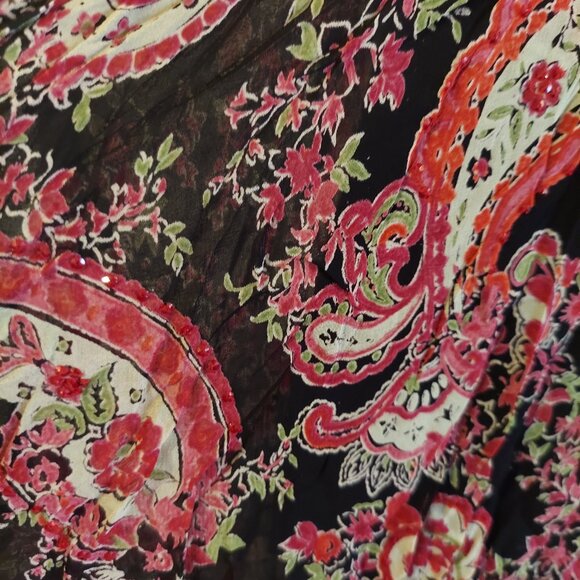 Festive Floral and Sheer Skirt - Picture 5 of 6